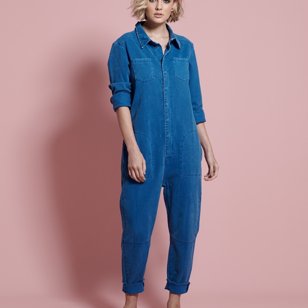 Paradise Utility Jumpsuit Sapphire